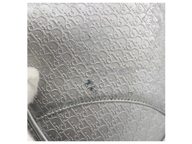 Christian Dior Trotter Canvas Saddle Accessory Pouch Leather Silver - vista 9