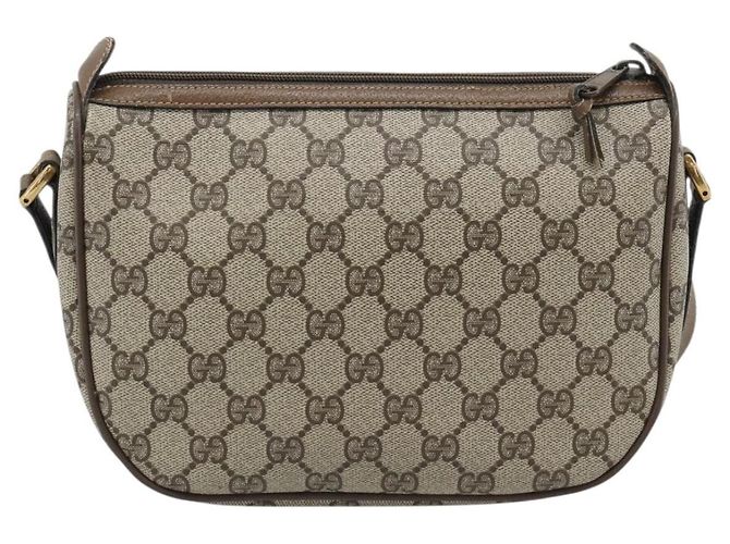 GUCCI GG Supreme Web Sherry Line Bag PVC Beige Gold 89 02 032 - vista 2