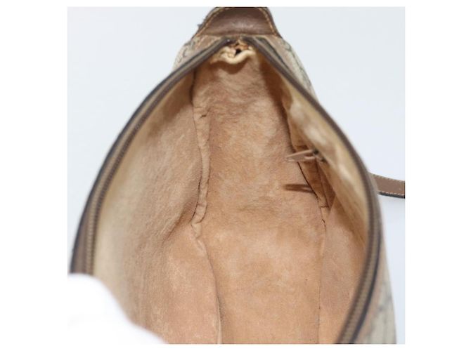 GUCCI GG Supreme Web Sherry Line Bag PVC Beige Gold 89 02 032 - vista 21