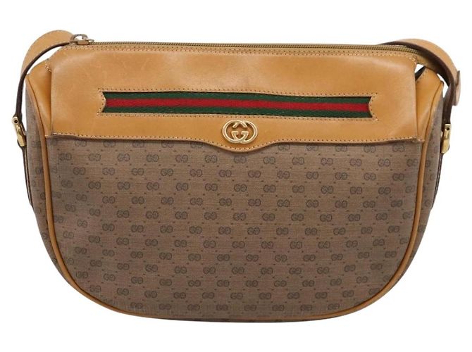 GUCCI Micro GG Web Sherry Line Shoulder Bag PVC Beige 001 104 0918 - vista 2