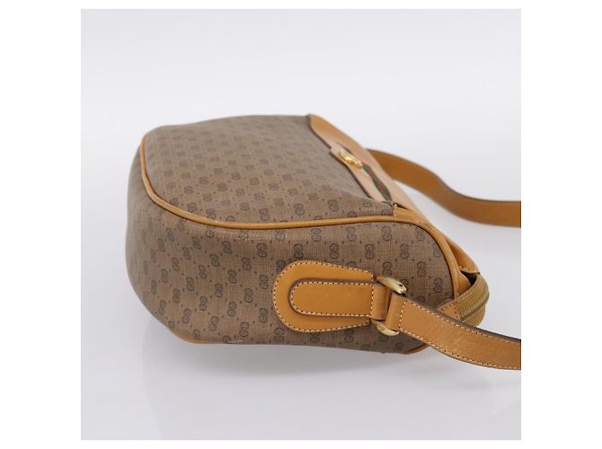 GUCCI Micro GG Web Sherry Line Shoulder Bag PVC Beige 001 104 0918 - vista 5