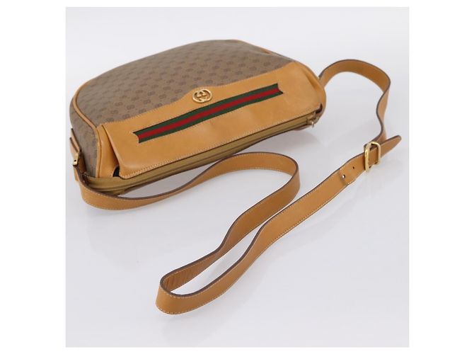 GUCCI Micro GG Web Sherry Line Shoulder Bag PVC Beige 001 104 0918 - vista 7