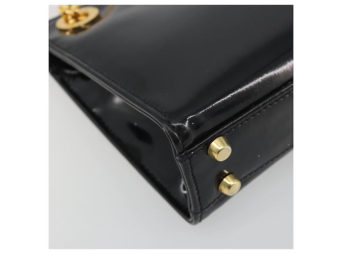 Tiffany & Co TIFFANY&Co. Chain Shoulder Bag Patent leather Black Gold - vista 12