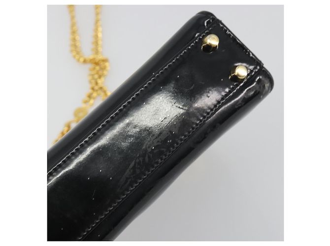 Tiffany & Co TIFFANY&Co. Chain Shoulder Bag Patent leather Black Gold - vista 16