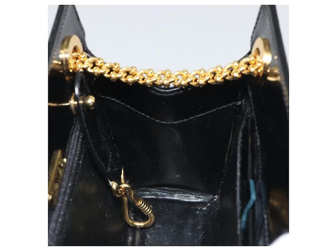 Tiffany & Co TIFFANY&Co. Chain Shoulder Bag Patent leather Black Gold - vista 20