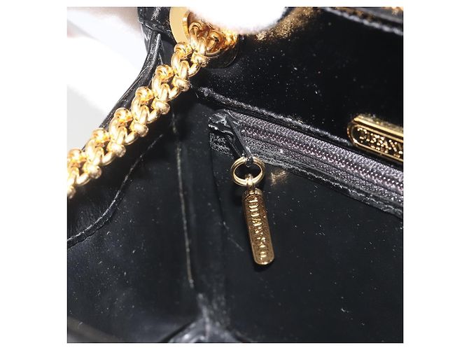 Tiffany & Co TIFFANY&Co. Chain Shoulder Bag Patent leather Black Gold - vista 22