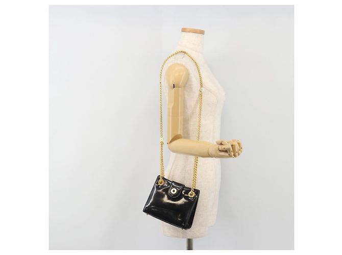 Tiffany & Co TIFFANY&Co. Chain Shoulder Bag Patent leather Black Gold - vista 27