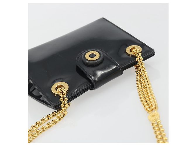 Tiffany & Co TIFFANY&Co. Chain Shoulder Bag Patent leather Black Gold - vista 6
