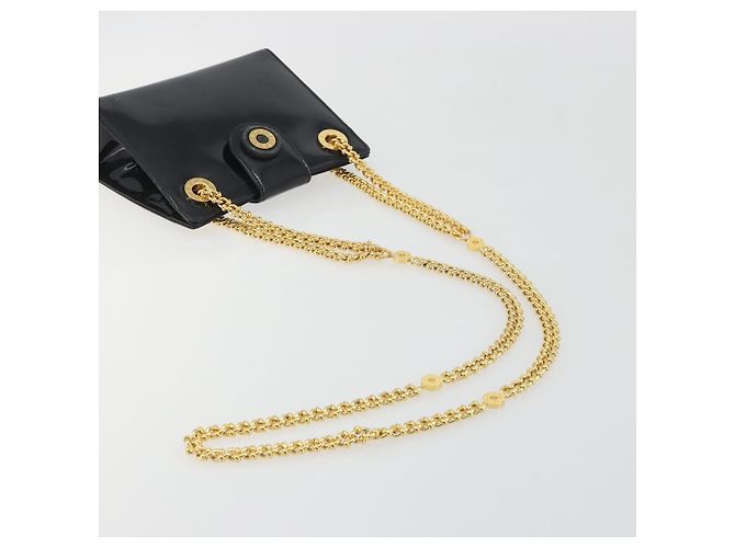 Tiffany & Co TIFFANY&Co. Chain Shoulder Bag Patent leather Black Gold - vista 7