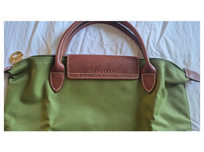 Borsa a mano Longchamp Le Pliage verde - vista 3