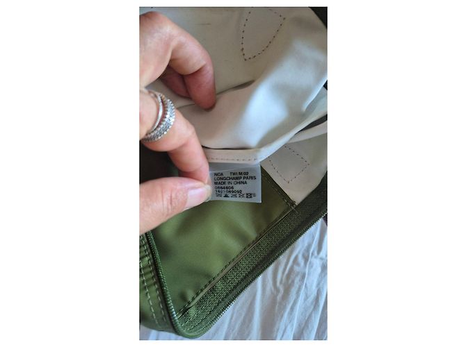 Borsa a mano Longchamp Le Pliage verde - vista 7