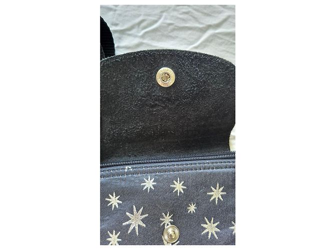 Borsa Longchamp in tela con stampa a stelle Bianco Blu scuro - vista 6