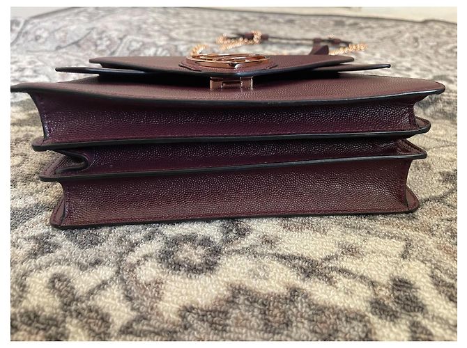 Bolso de hombro Chopard Heart Logo de piel Burdeos - vista 5