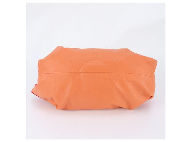 Loewe Nappa Aire Anagram Leather Handbag Tote Bag Pink Orange - view 6