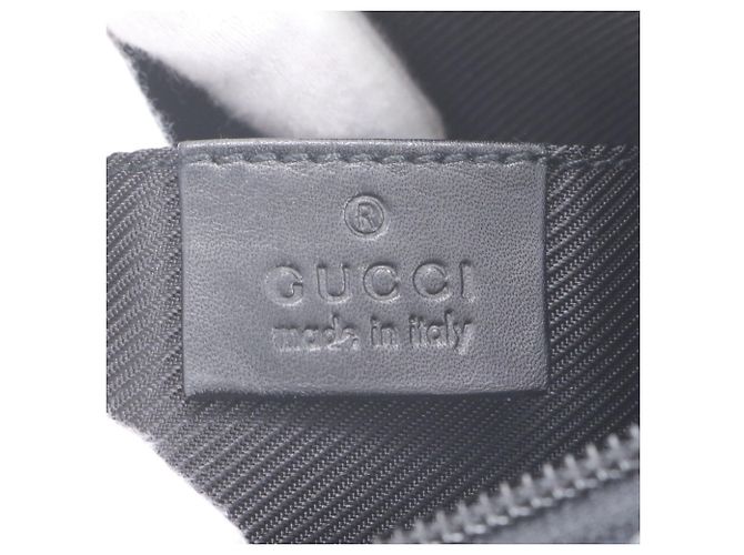 Gucci GG Canvas Leder-Schultertasche Schwarz Marineblau - Ansicht 8