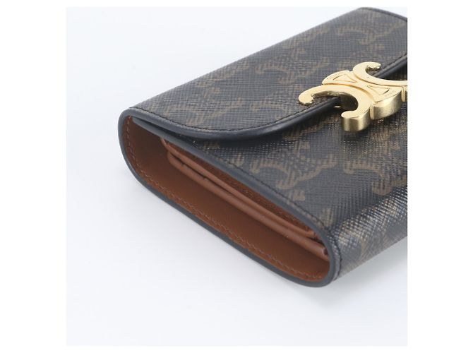 Céline Celine Small Tri-fold Wallet mit Klappe Braun - Ansicht 4