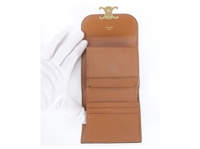 Céline Celine Small Tri-fold Wallet mit Klappe Braun - Ansicht 6