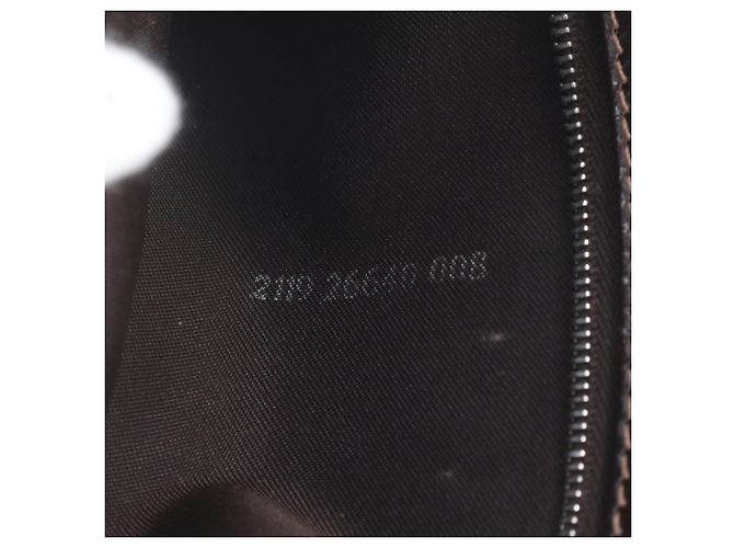 Borsa a tracolla Fendi 26640 in pelle e denim Blu navy - vista 9