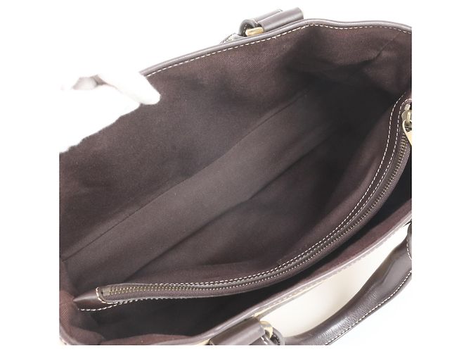 Céline Celine C Macadam Boogie Bag Leder Handtasche Tote Braun Beige - Ansicht 7