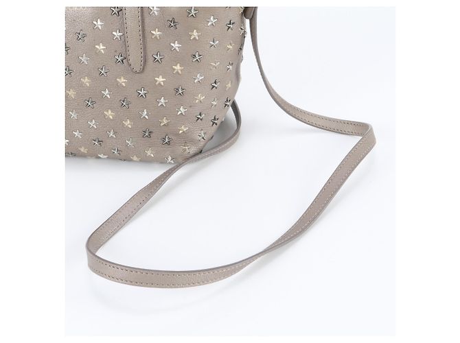Borsa in pelle Mini Sarah Star Studded Jimmy Choo Marrone - vista 3