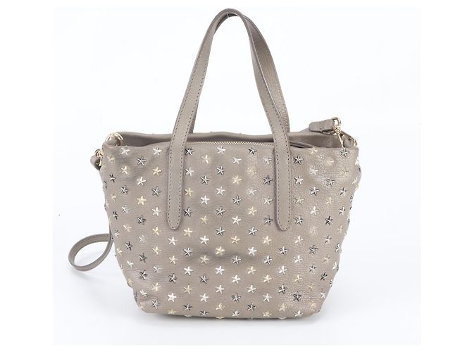 Borsa in pelle Mini Sarah Star Studded Jimmy Choo Marrone - vista 4