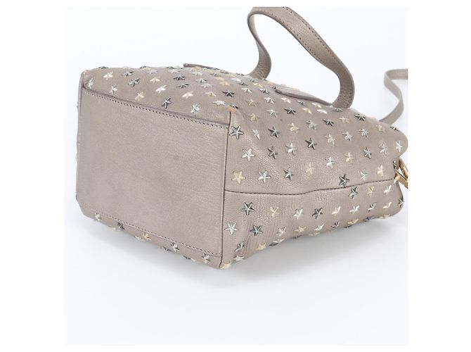 Borsa in pelle Mini Sarah Star Studded Jimmy Choo Marrone - vista 5