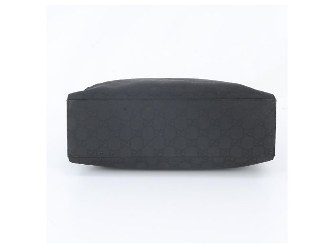 Borsa Tote Gucci Bamboo GG in nylon e pelle Nero - vista 6