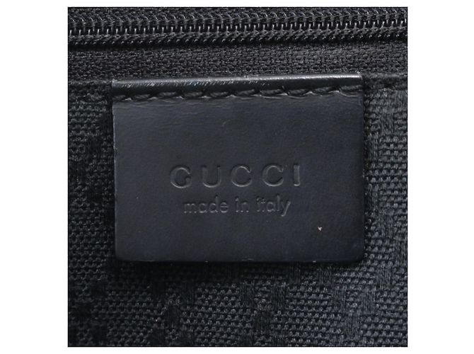 Borsa Tote Gucci Bamboo GG in nylon e pelle Nero - vista 8