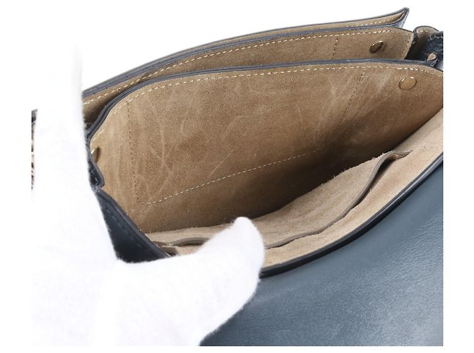 Bolsa de Ombro Chloé Faye em Couro Azul marinho - vista 8