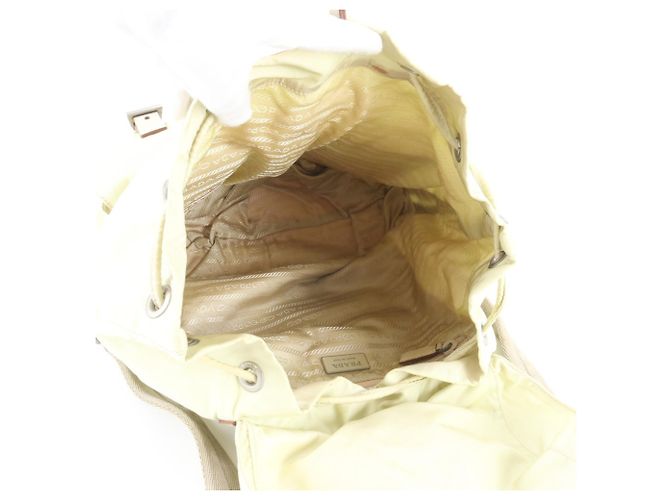 Prada Tessuto Nylon Rucksack mit Dreiecks-Logo Hellgrün - Ansicht 7