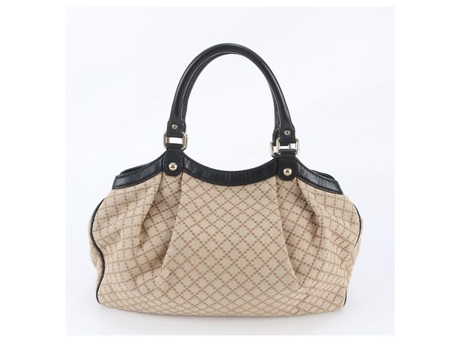 Gucci Diamante Sukey Leder-Tote-Bag Beige - Ansicht 3