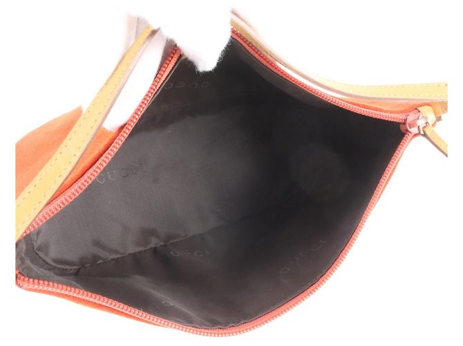 Gucci Handtasche Pouch Tote aus rotem Leder - Ansicht 7