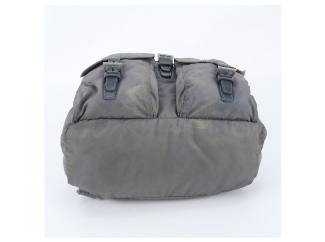 Prada Tessuto Nylon Rucksack mit Leder-Dreieckslogo Braun - Ansicht 5