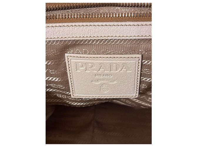 Prada Canapa Frame Tote Bag Weiß - Ansicht 14