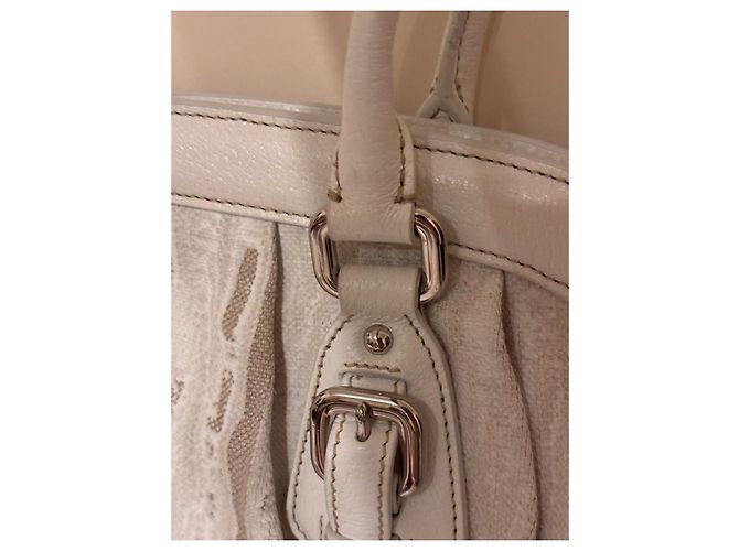 Prada Canapa Frame Tote Bag Weiß - Ansicht 7