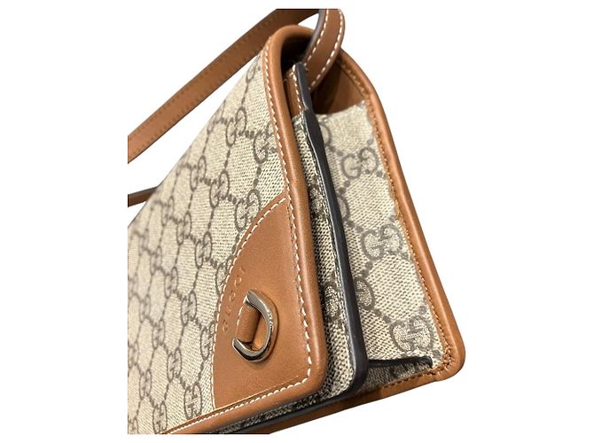 Borsa a tracolla Gucci GG Supreme Beige - vista 6
