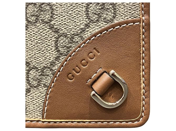 Borsa a tracolla Gucci GG Supreme Beige - vista 7