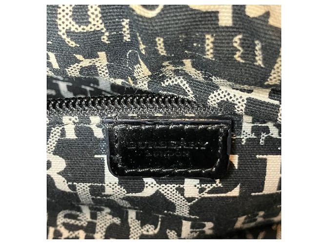 Borsa Burberry in pelle verniciata nera Nero - vista 4