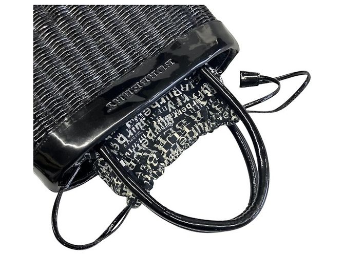 Borsa Burberry in pelle verniciata nera Nero - vista 8