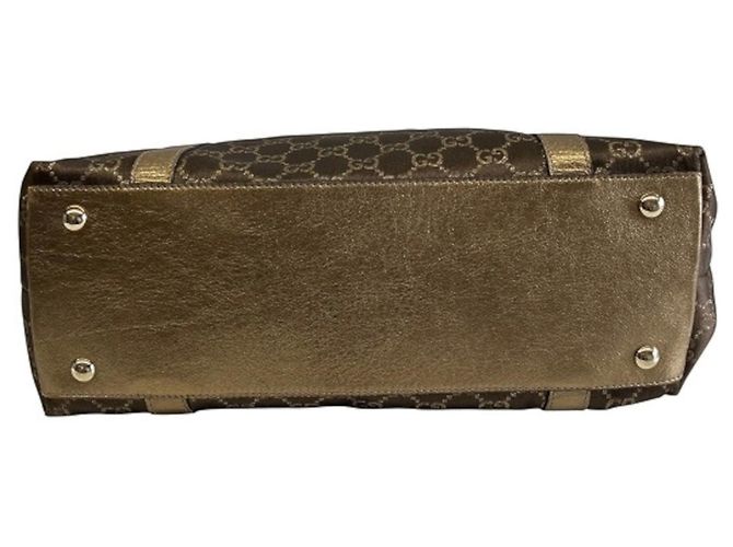 Borsa Gucci Abbey in tela GG oro D'oro - vista 3