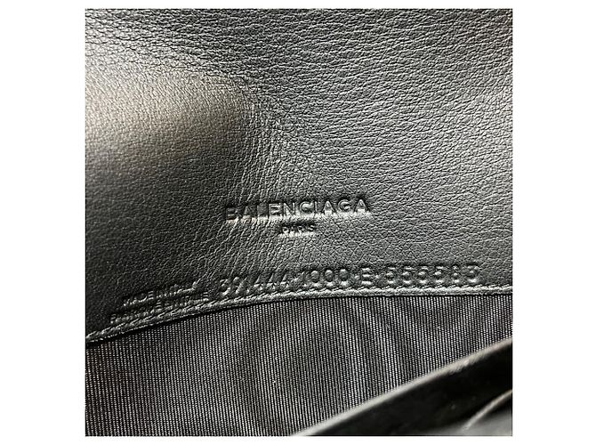 Portafoglio a catena/spalla in pelle nera Balenciaga Nero - vista 4