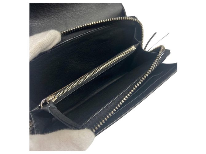 Portafoglio a catena/spalla in pelle nera Balenciaga Nero - vista 5