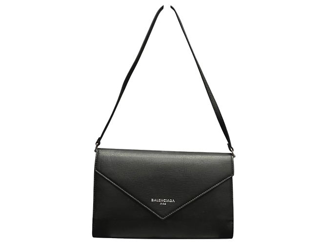 Portafoglio a catena/spalla in pelle nera Balenciaga Nero - vista 9