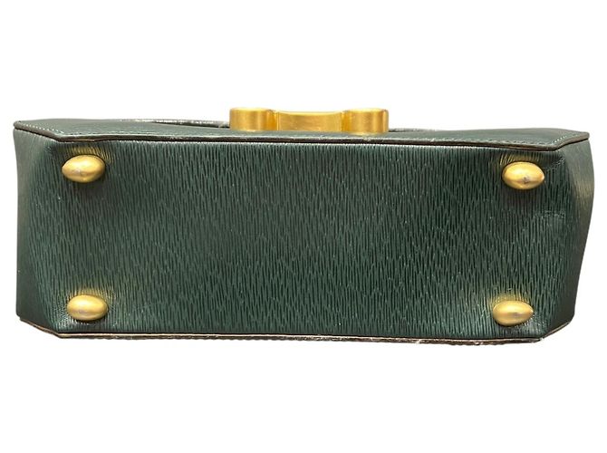 Triomphe Céline Borsa 2-Way Celine in Verde e Kaki Cachi - vista 3