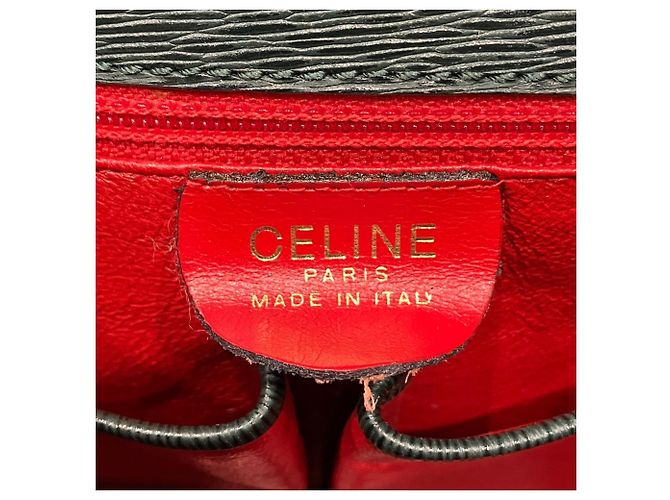 Triomphe Céline Borsa 2-Way Celine in Verde e Kaki Cachi - vista 4