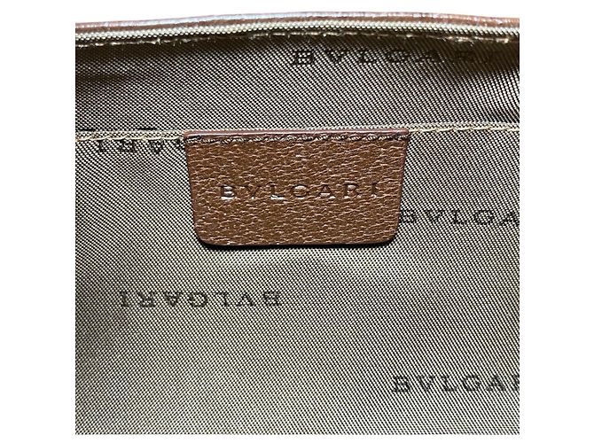 Bulgari Borsa Drum in pelle Bvlgari Marrone - vista 4