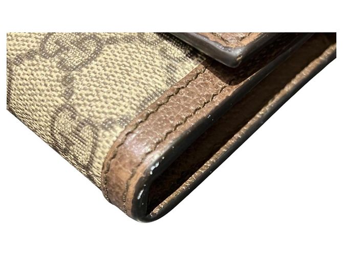Cartera larga de piel Gucci Ophidia Castaño - vista 8