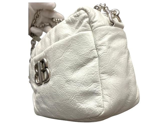 Borsa Camera Balenciaga Monaco XS Bianco - vista 7