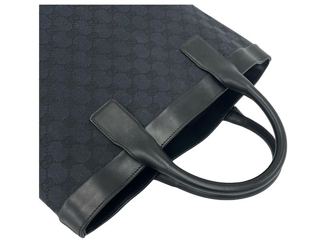 Gucci GG Canvas Leder Tote Bag Schwarz - Ansicht 4