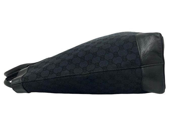 Gucci GG Canvas Leder Tote Bag Schwarz - Ansicht 5